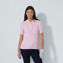 DS Pink Cable Knit Short Sleeve Polo Shirt