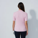 DS Pink Cable Knit Short Sleeve Polo Shirt