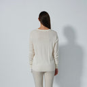 DS Boston Ivory V-Neck Sweater