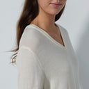DS Boston Ivory V-Neck Sweater