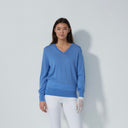 DS Boston Sky Blue V-Neck Sweater