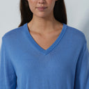 DS Boston Sky Blue V-Neck Sweater