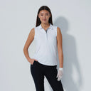 DS Diamond White Sleeveless Polo Shirt