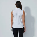 DS Diamond White Sleeveless Polo Shirt