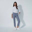DS Navy and White Check Print Ankle Pants