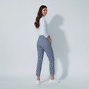 DS Navy and White Check Print Ankle Pants