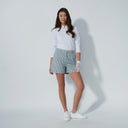 DS Khaki and White Check Print Shorts