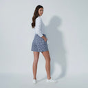 DS Navy and White Check Print Shorts