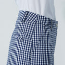 DS Navy and White Check Print Shorts