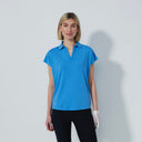 DS Bella Birdie Sky Blue Cap Sleeve Polo Shirt