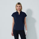 DS Bella Birdie Dark Navy Cap Sleeve Polo Shirt