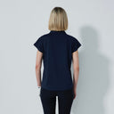 DS Bella Birdie Dark Navy Cap Sleeve Polo Shirt