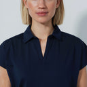 DS Bella Birdie Dark Navy Cap Sleeve Polo Shirt