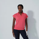DS Bella Birdie Intense Coral Cap Sleeve Polo Shirt