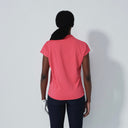 DS Bella Birdie Intense Coral Cap Sleeve Polo Shirt