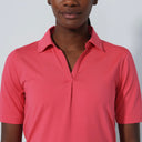 DS Bella Birdie Intense Coral Half Sleeve Polo Shirt