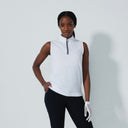 DS Kim White Sleeveless Polo Shirt