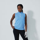 DS Kim Sky Blue Sleeveless Polo Shirt