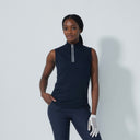 DS Kim Dark Navy Sleeveless Polo Shirt