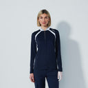 DS Sculpt Dark Navy Long Sleeve Polo Shirt