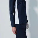 DS Sculpt Dark Navy Long Sleeve Polo Shirt