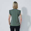 DS Luxe Khaki Frill Sleeveless Polo Shirt