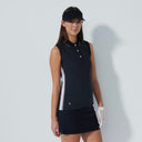 DS Track Black Sleeveless Polo Shirt