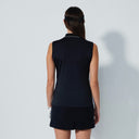 DS Track Black Sleeveless Polo Shirt