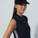 DS Track Black Sleeveless Polo Shirt