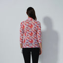 DS Breeze Glow Print 3/4 Sleeve Mesh Polo Shirt