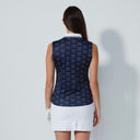 DS Clubs Navy Print Sleeveless Polo Shirt