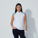 DS Chic White Sleeveless Polo Shirt