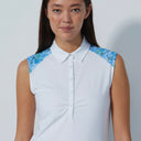 DS Chic White Sleeveless Polo Shirt