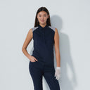 DS Chic Dark Navy Sleeveless Polo Shirt