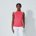 DS Chic Intense Coral Sleeveless Polo Shirt
