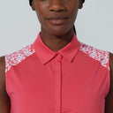 DS Chic Intense Coral Sleeveless Polo Shirt