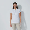 DS Chic White Cap Sleeve Polo Shirt