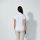 DS Chic White Cap Sleeve Polo Shirt