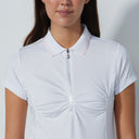 DS Chic White Cap Sleeve Polo Shirt