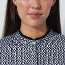 DS Diamond Black and White Print Long Sleeve Top