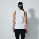 DS Massy White Khaki Sleeveless Polo Shirt