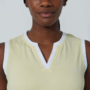 DS Massy Light Yellow Sleeveless Polo Shirt