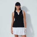DS Massy Black Sleeveless Polo