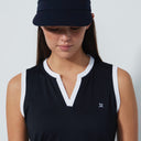 DS Massy Black Sleeveless Polo