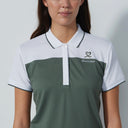DS Sicaya Khaki and White Short Sleeve Polo Shirt