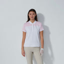 DS Sicaya Pink and White Short Sleeve Polo Shirt