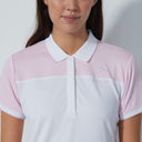 DS Sicaya Pink and White Short Sleeve Polo Shirt