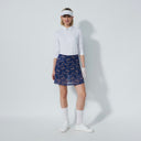 DS Breeze Navy Dot Argyle Print Short Skort