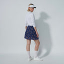 DS Breeze Navy Dot Argyle Print Short Skort