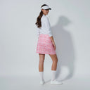 DS Sheermotion Leo Pink Coral Print Long Skort